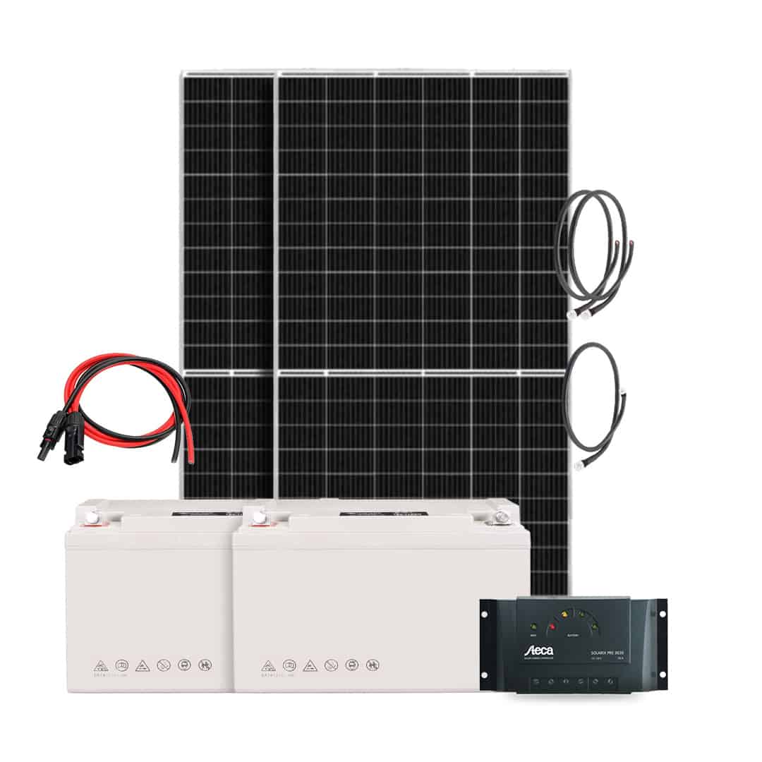 Kit solaire Autonome – 900Wc/ 24V/ 4.800Wh Stockés