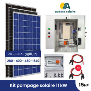 Kit pompage solaire – compatible avec les Pompes 380V de 15chevaux