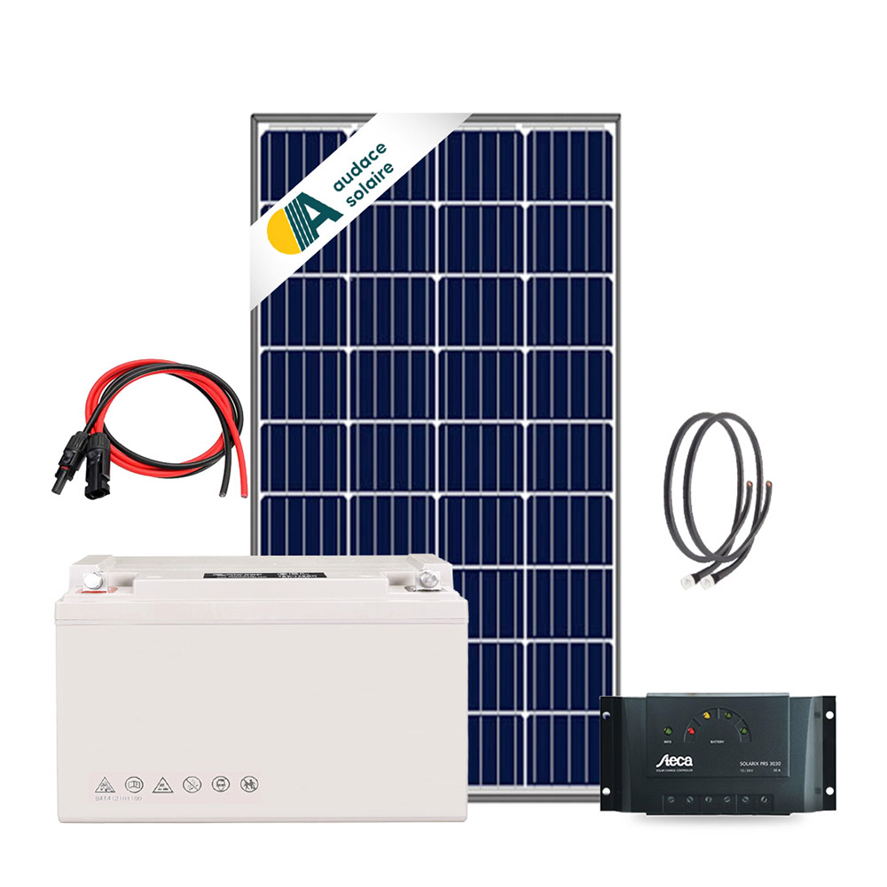 Kit solaire Hybride 1Kw Steca/ 220V/ 1.200Wh Stockés