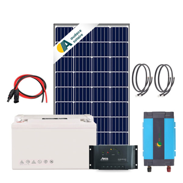 Kit solaire Autonome – 0.3Kw Ecogreen/ 100Wc/ 220V/ 1.800Wh Stockés