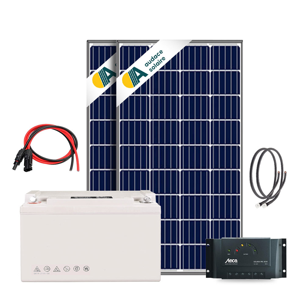 Kit solaire Autonome – 200Wc/ 12V/ 1.200Wh Stockés