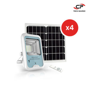 4 x Projecteur solaire + Détecteur de mouvement optionnel – Mono – 1.200 Lumen (150W)