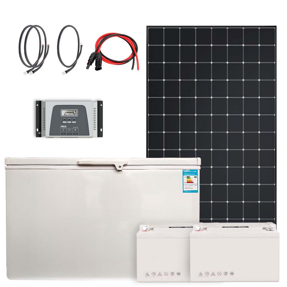 Kit solaire réfrigérateur/ congélateur dc- 12/24V- 400Wc- 309litres à faible consommation