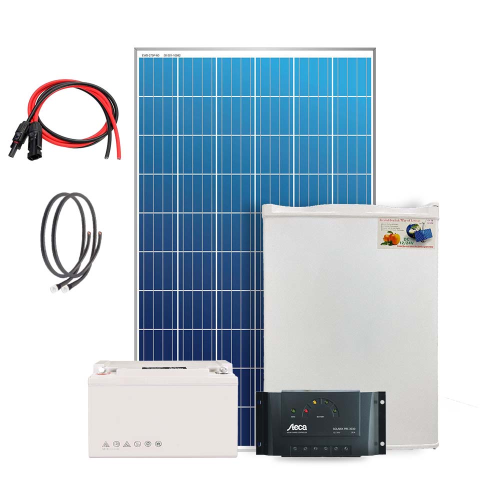 Kit solaire réfrigérateur dc- 12/24V- 280Wc- 50litres à faible consommation