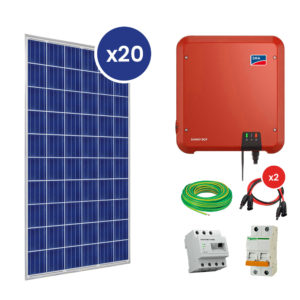 Kit Solaire Raccordé au réseau/ Onduleur SMA 5Kw/ Monophasé 220V/ 20Panneaux