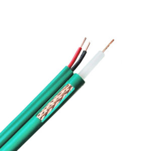 Câble coaxial cctv KX6 avec alimentation vert (Vendu en mètre)
