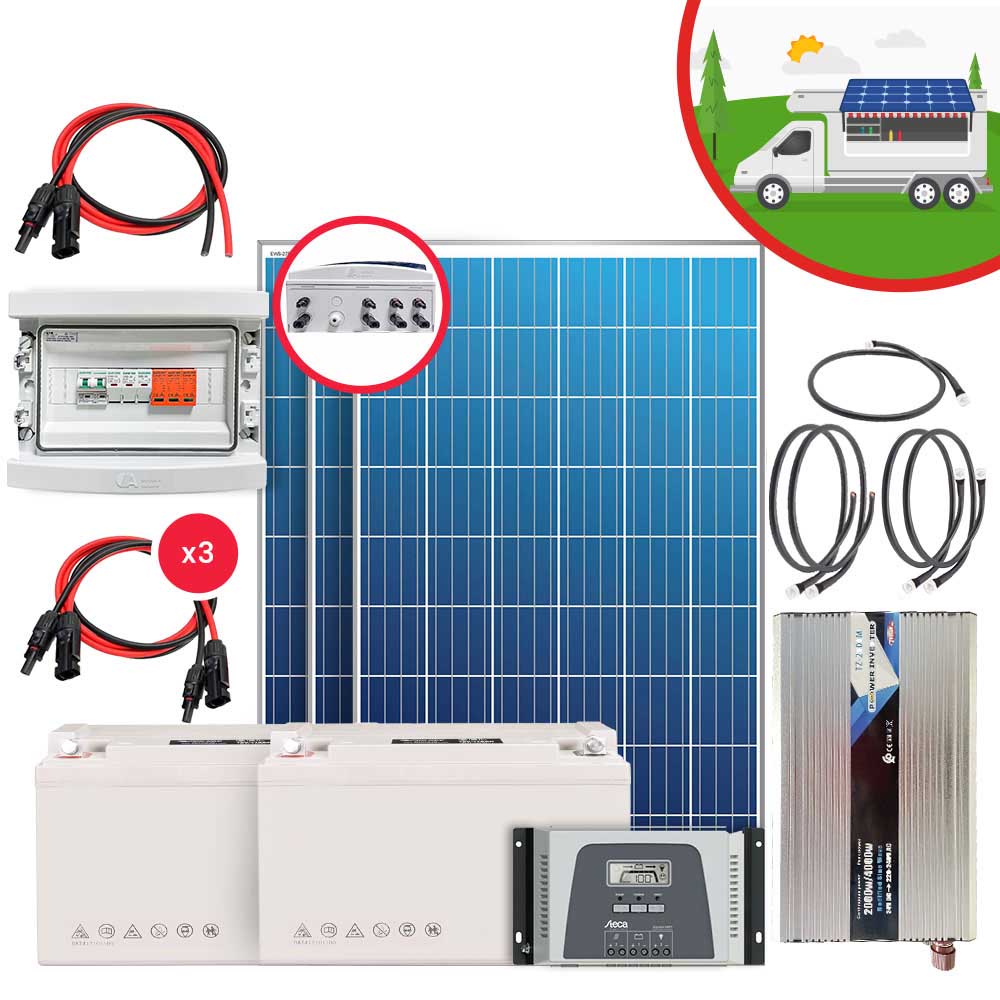 Kit solaire Food Truck SMALL 12-220V/ 1Kw/ 250Ah