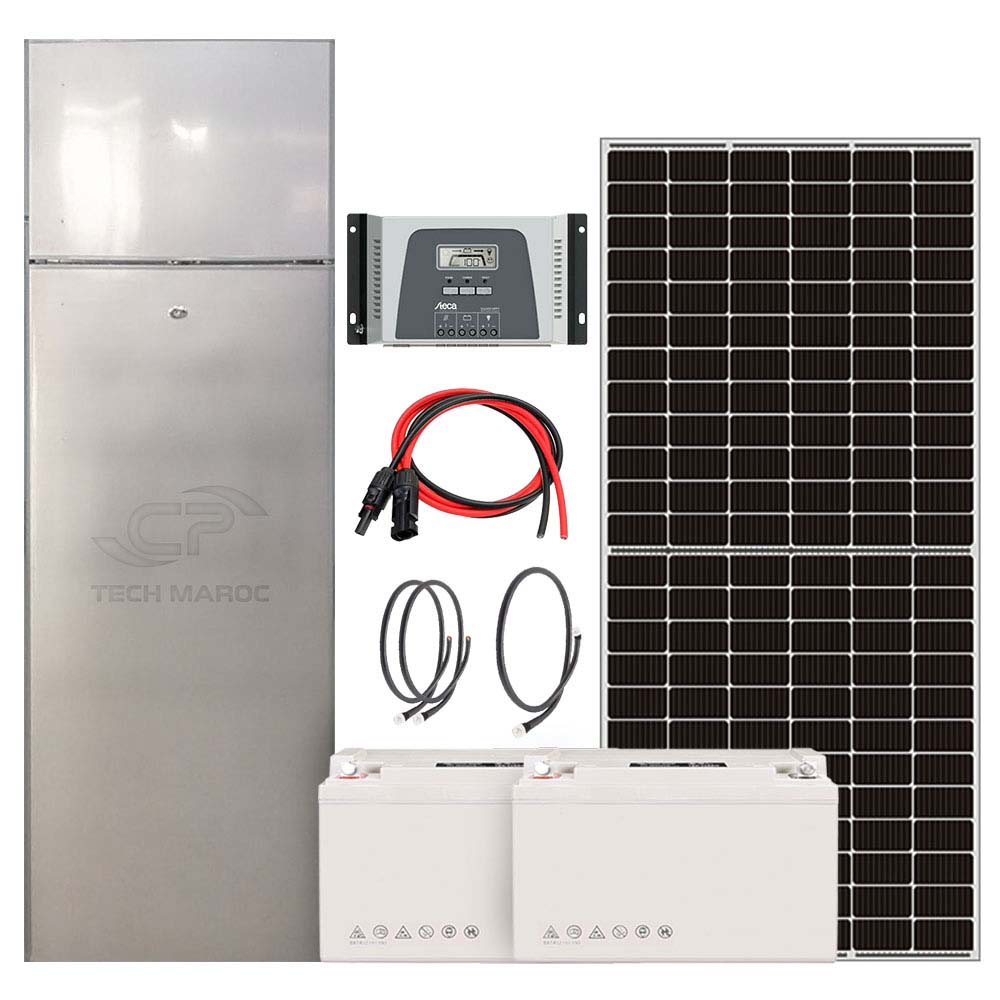 Kit solaire réfrigérateur 2portes dc- 12/24V- 450Wc- 270litres à faible consommation