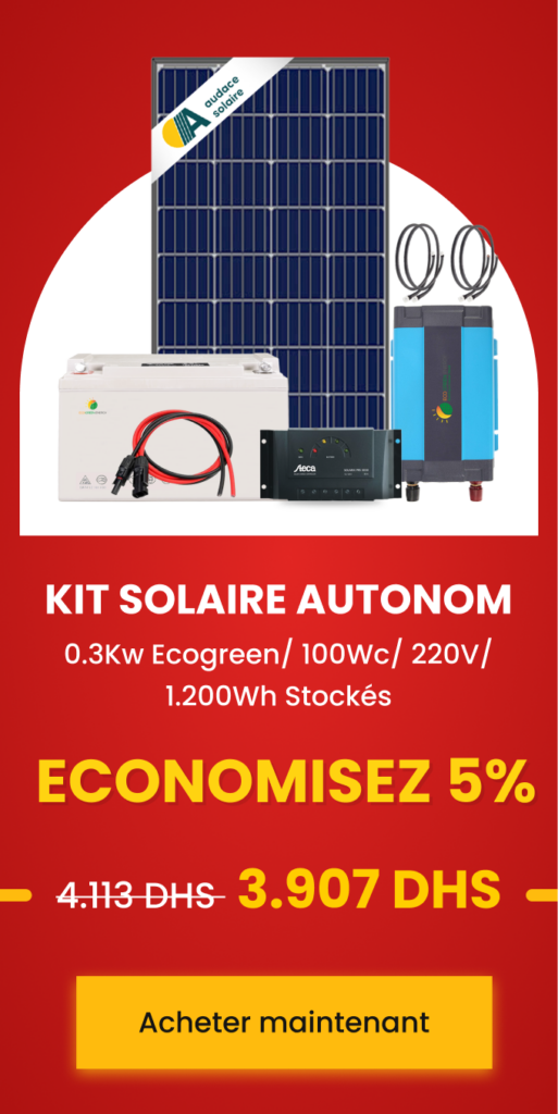 Kit solaire Autonome (Off-grid) 12V-220V Taille: XS-S
