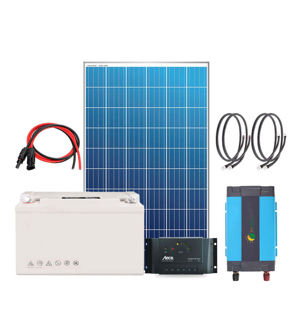 Kit solaire Autonome – 0.7Kw Ecogreen/ 220V/ 1.800Wh Stockés