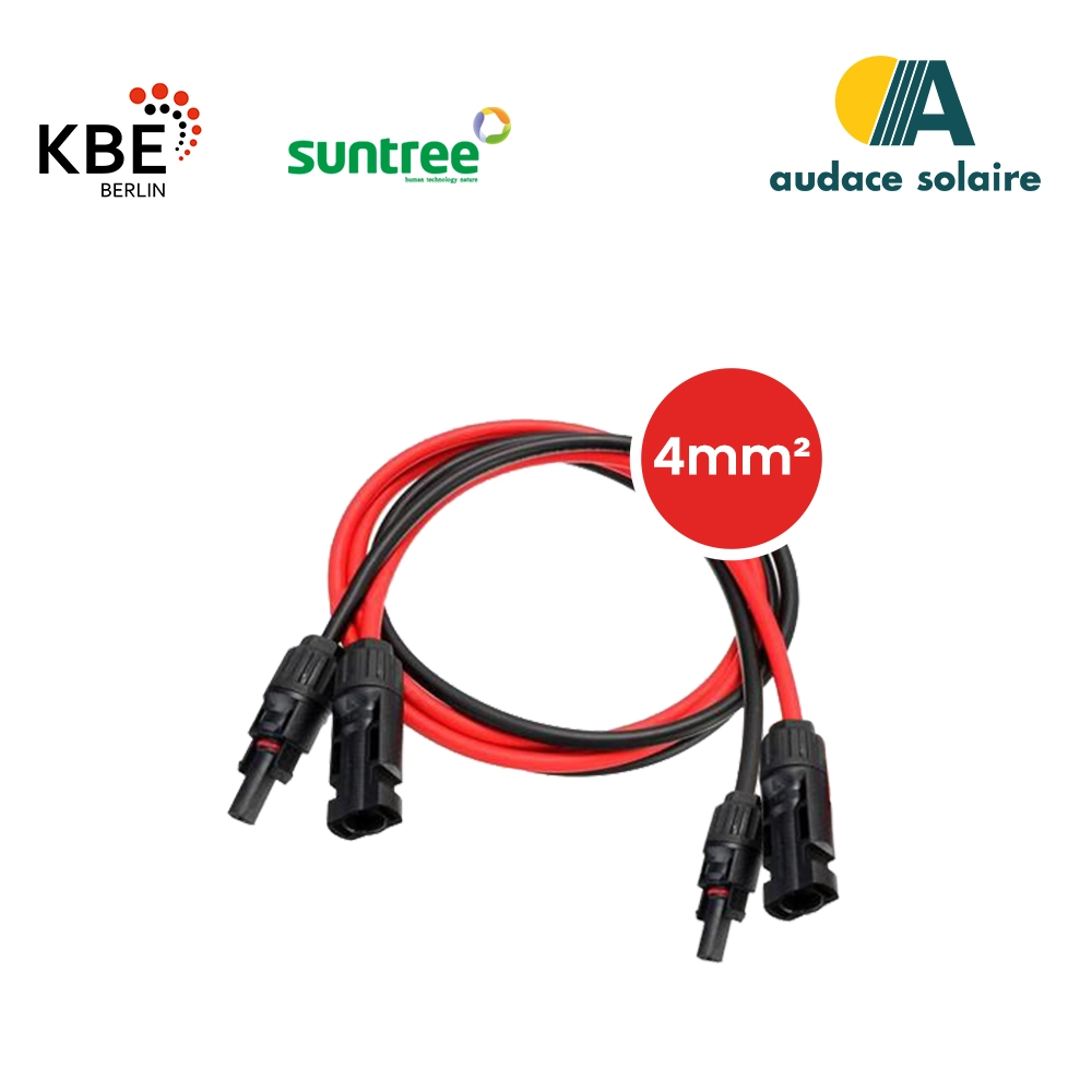 Câble solaire rouge 4 mm² / 6 mm² au mètre